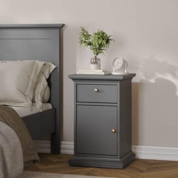 Paris Bedside Table - Matt Grey